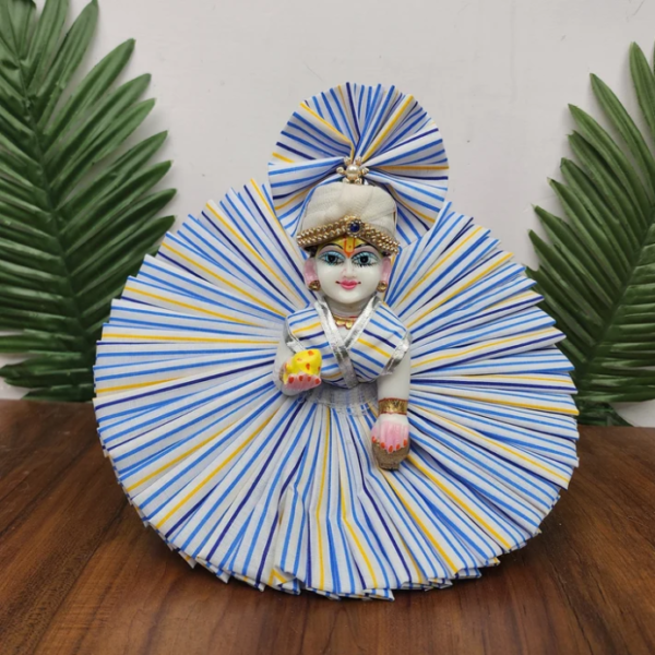 Blue yellow Premium Summer Dress for laddu gopal ji