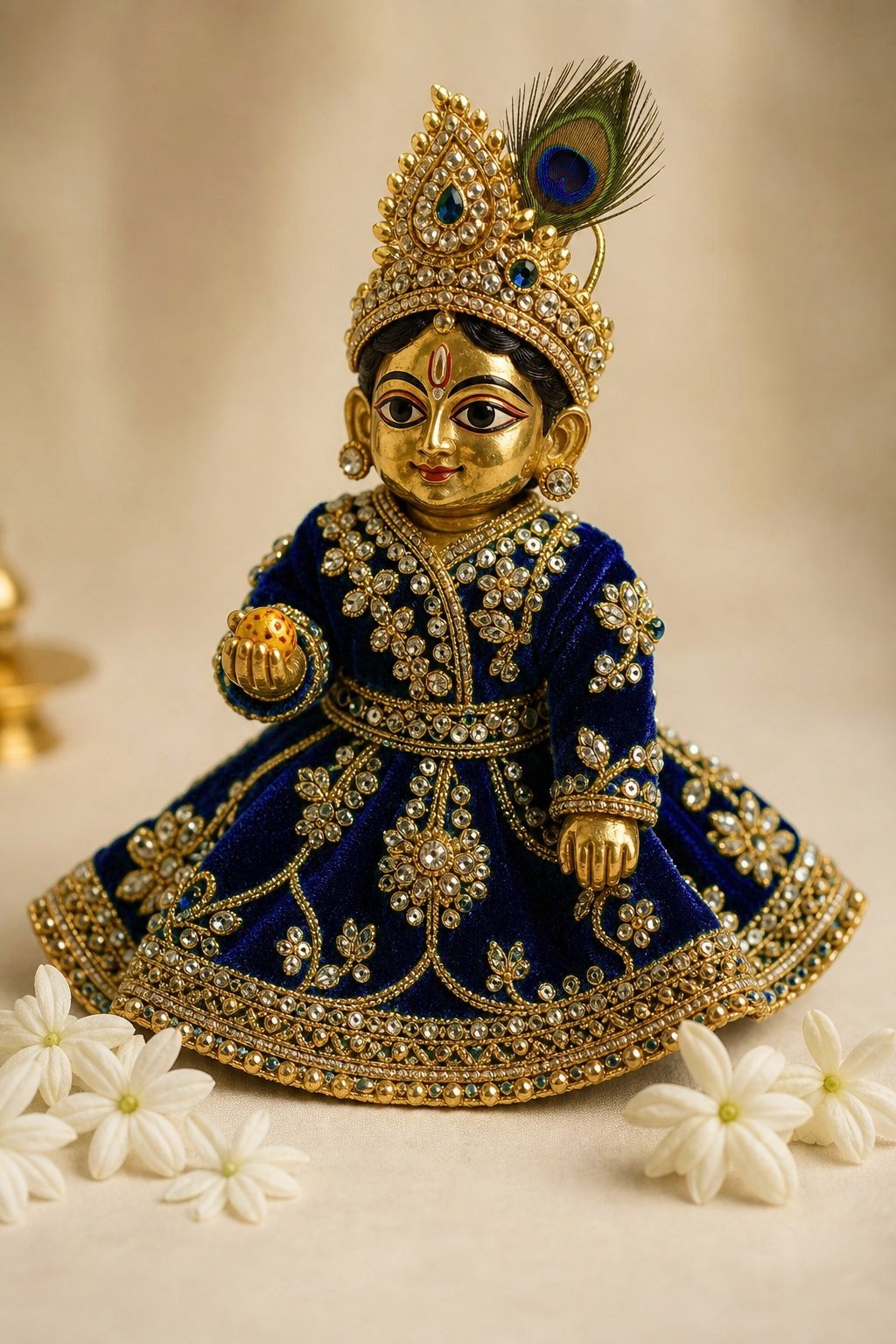Baby Pink Premium Summer Dress for laddu gopal ji - Image 3